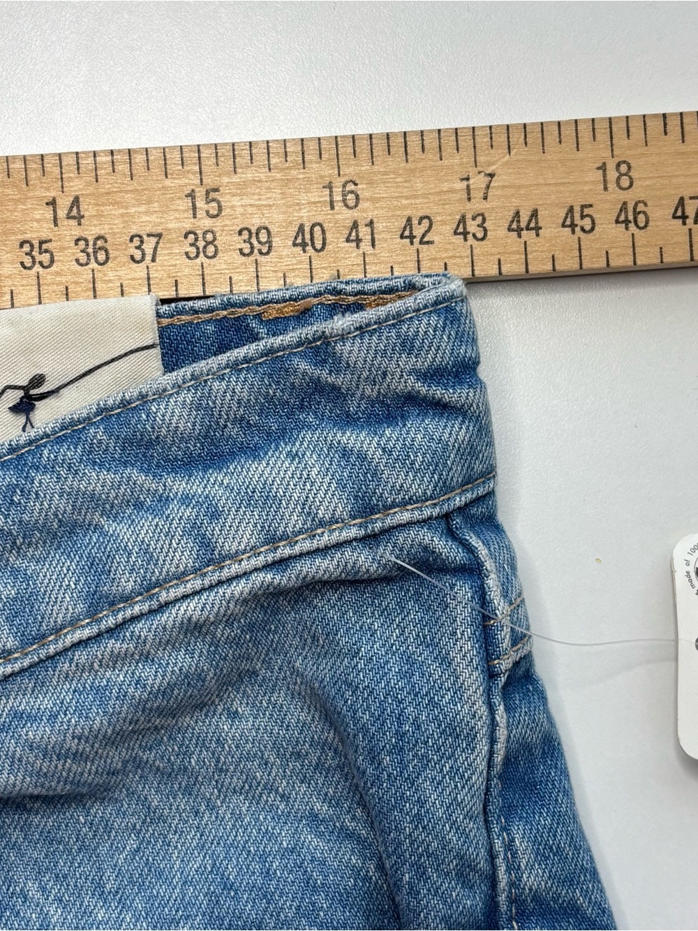 Free People Flora Low Rise Bootcut Jeans Botton Pocket Mai Tai Sky color NWT 30 - Picture 12 of 14